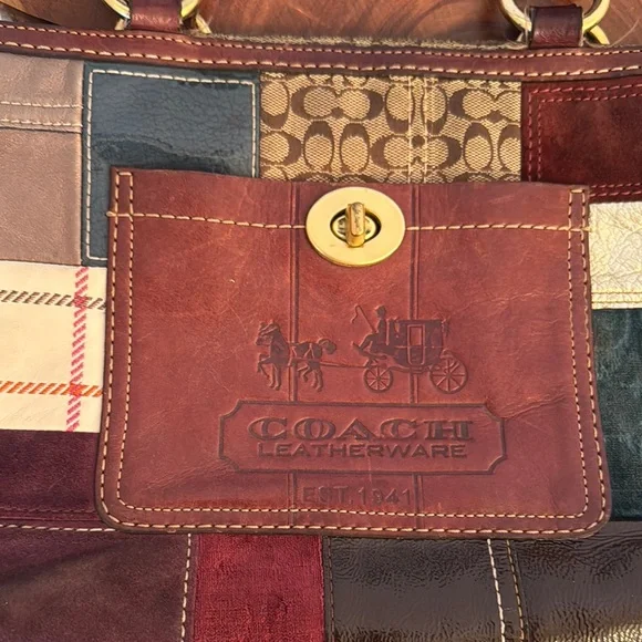 Vintage Coach Holiday Patchwork Purse - Picture 5 of 9